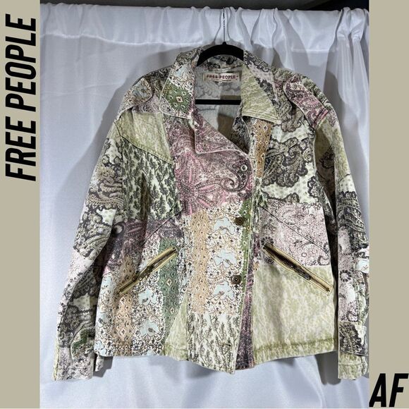 FREE PEOPLE NADIA MOTO JACKET SMALL - Picture 5 of 10